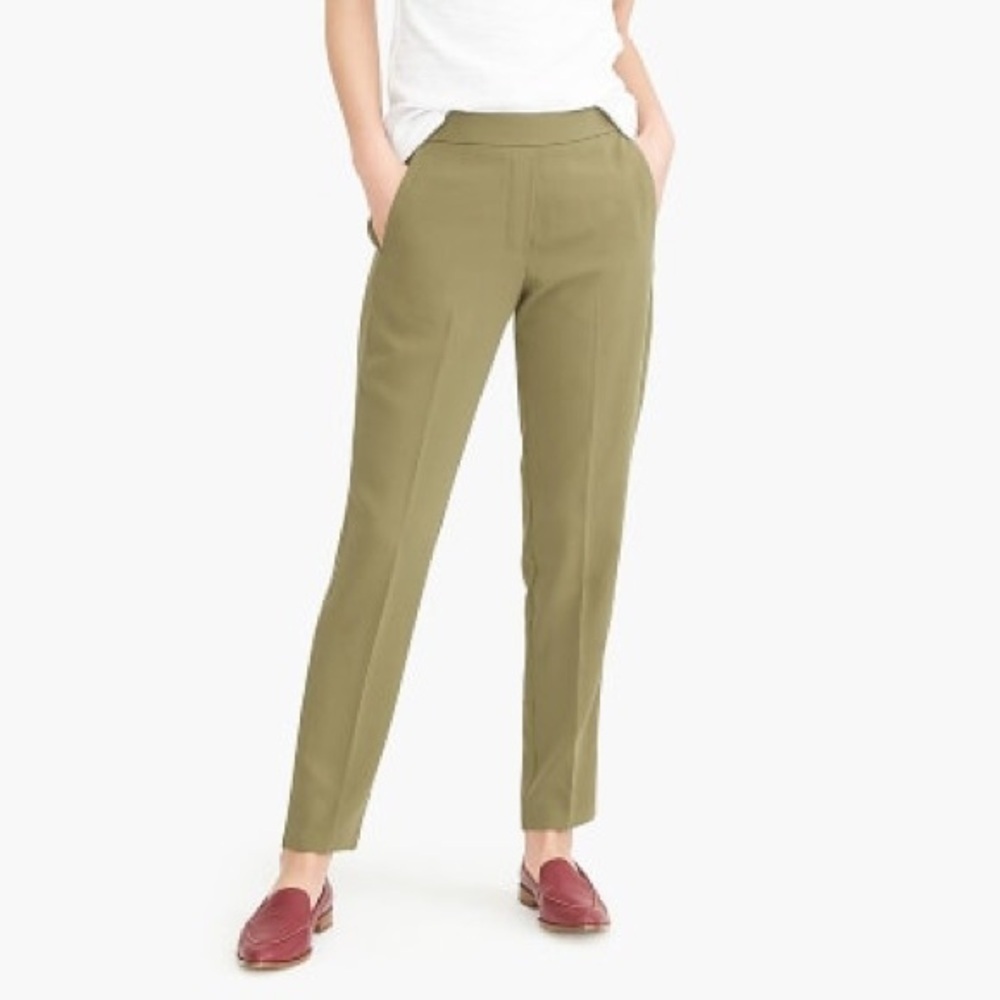 New JCREW SZ 14 Jamie pant olive green